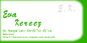 eva kerecz business card